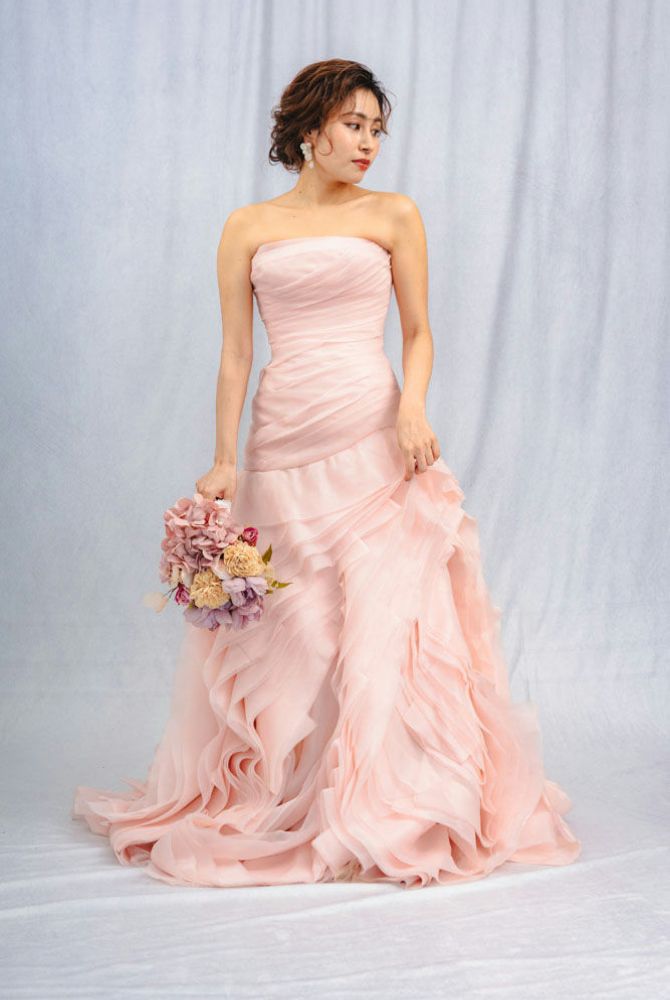 マーメイドスタイルドレス＿ピンク_ドレスNo115